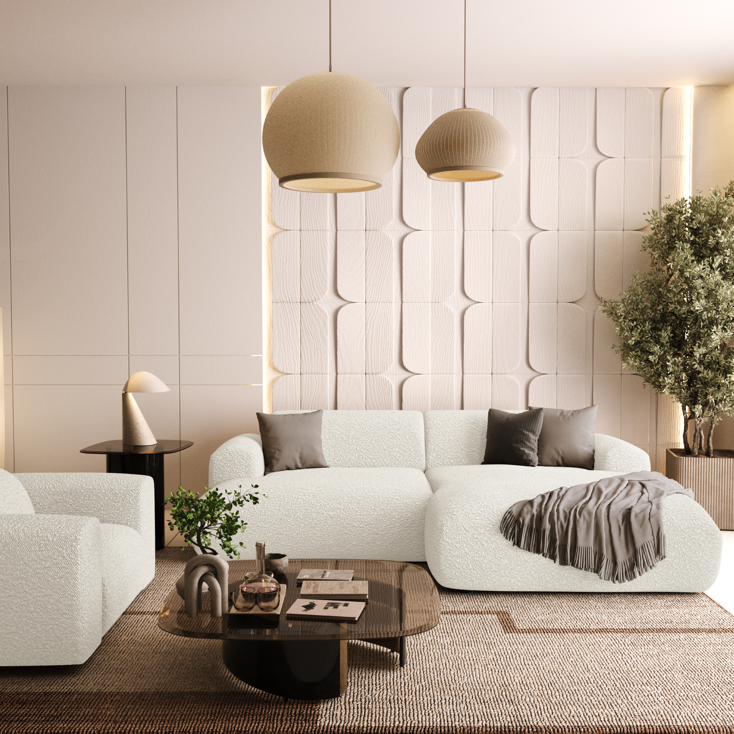 Canapé d'angle droit Myra