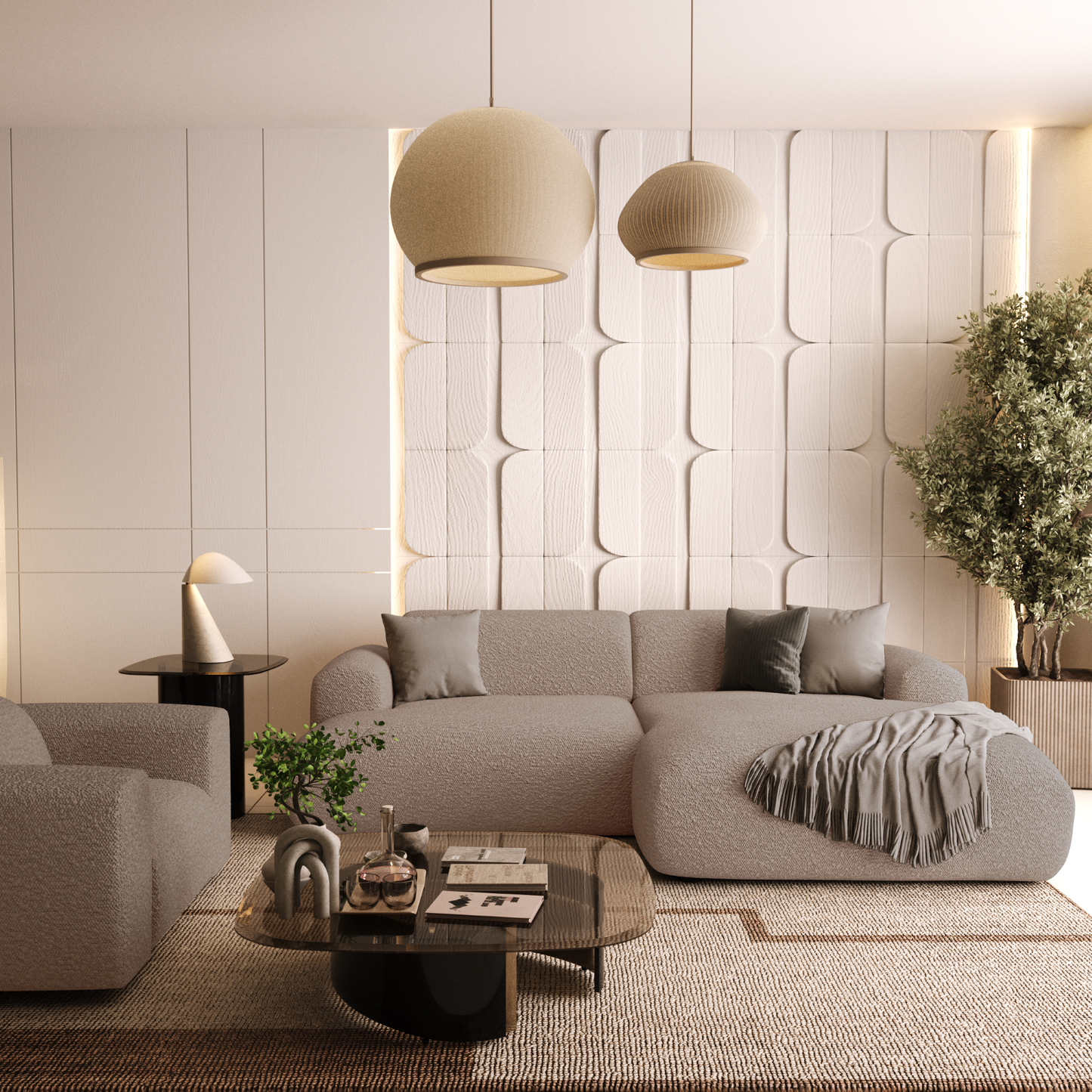 Canapé d'angle droit Myra