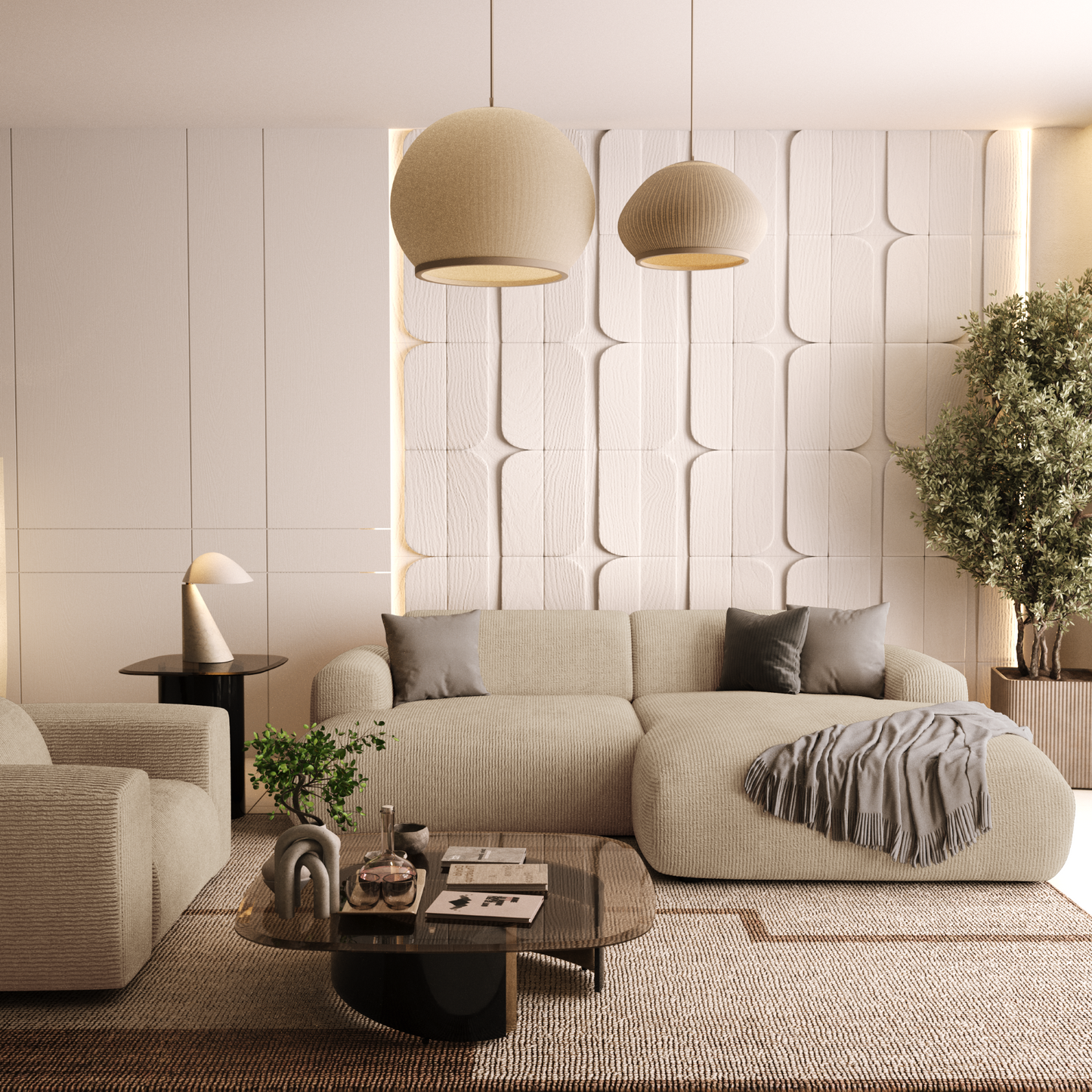 Canapé d'angle droit Myra