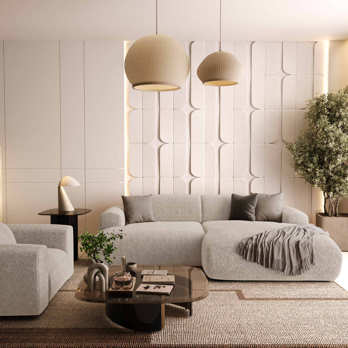 Canapé d'angle droit Myra