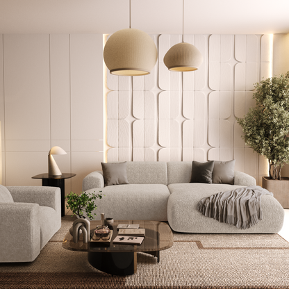 Canapé d'angle droit Myra