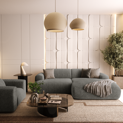 Canapé d'angle droit Myra