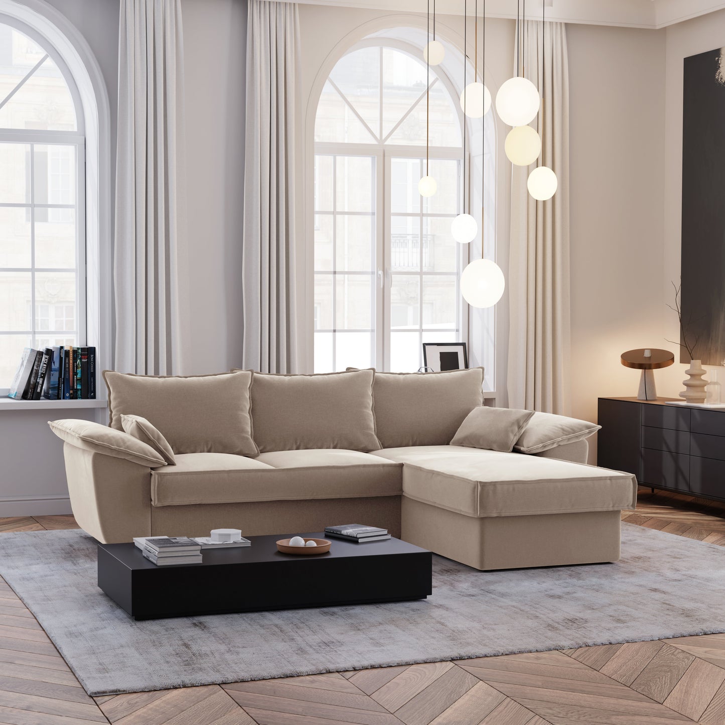 Canapé Convertible Angle Droit Sasha