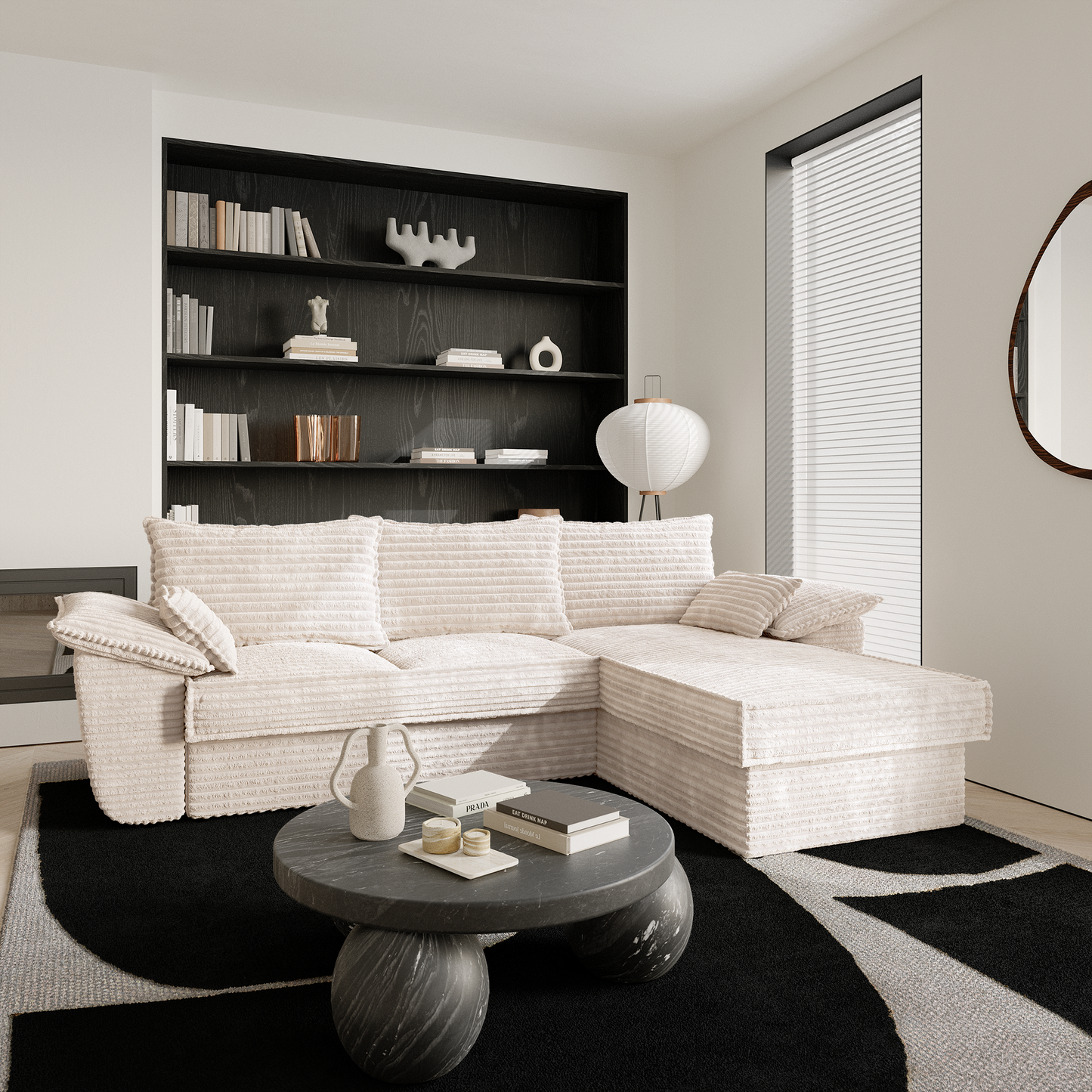 Canapé Convertible Angle Droit Sasha