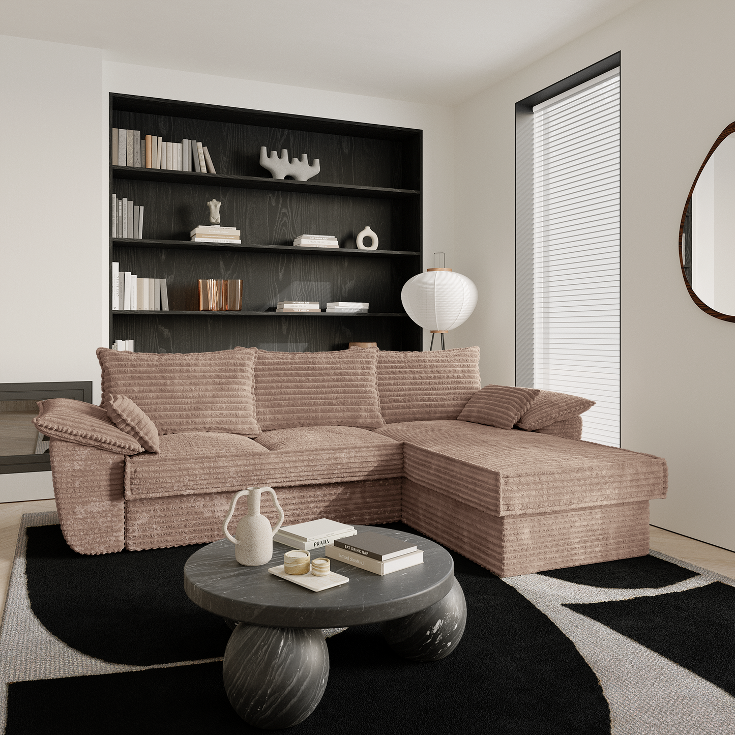 Canapé Convertible Angle Droit Sasha