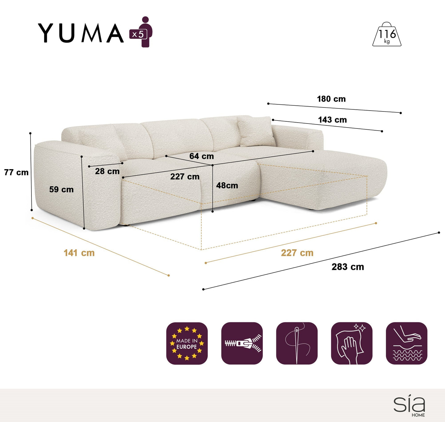 Canapé Convertible Angle Droit Yuma