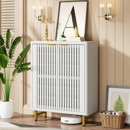 24 Pairs Shoe Storage Cabinet with Door for Entryway Living Room