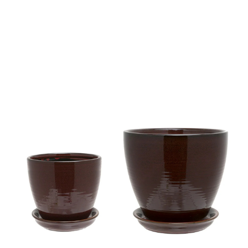 Cache-pots avec soucoupes