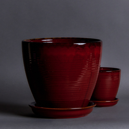 Cache-pots avec soucoupes