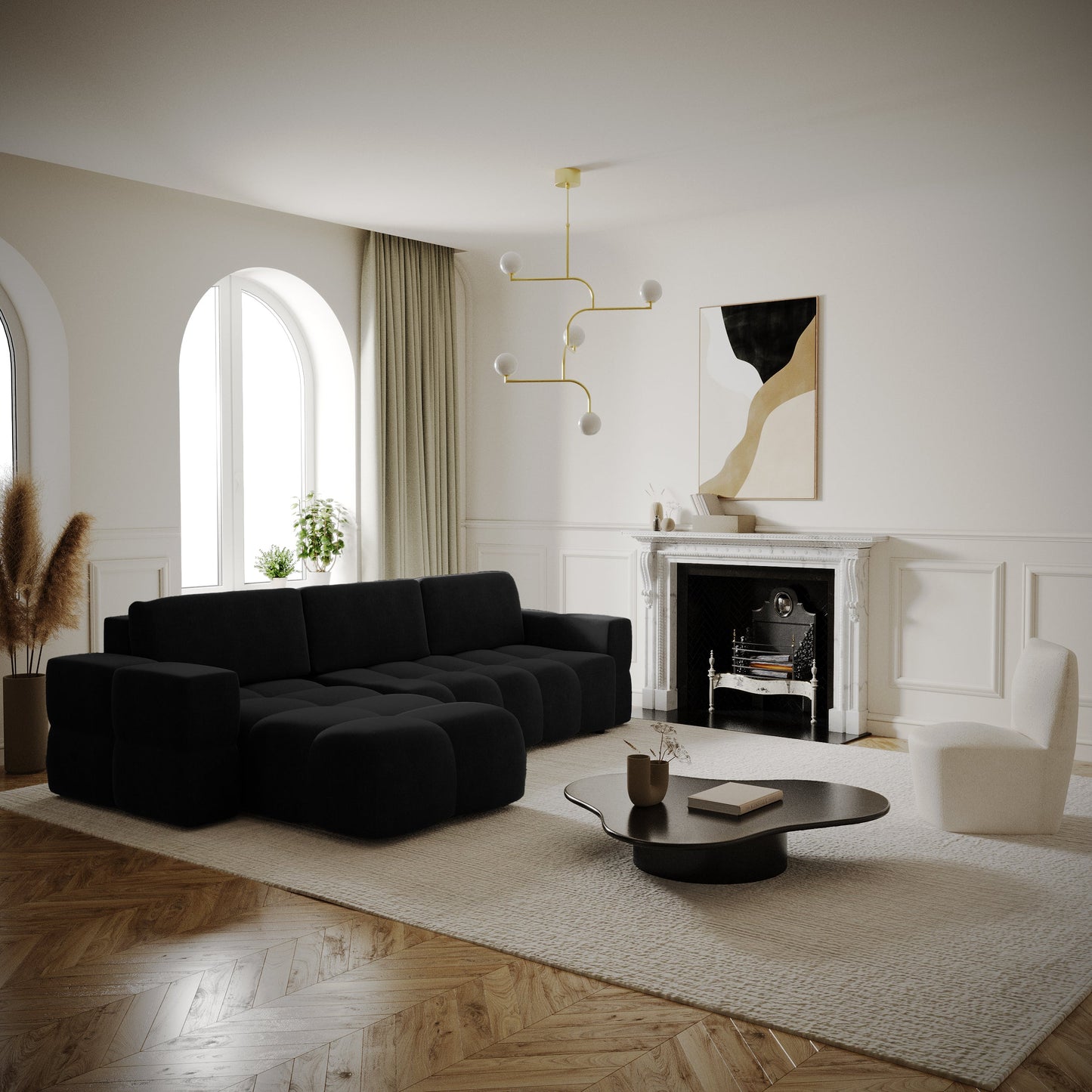 Canapé Angle Gauche Convertible Gabriel