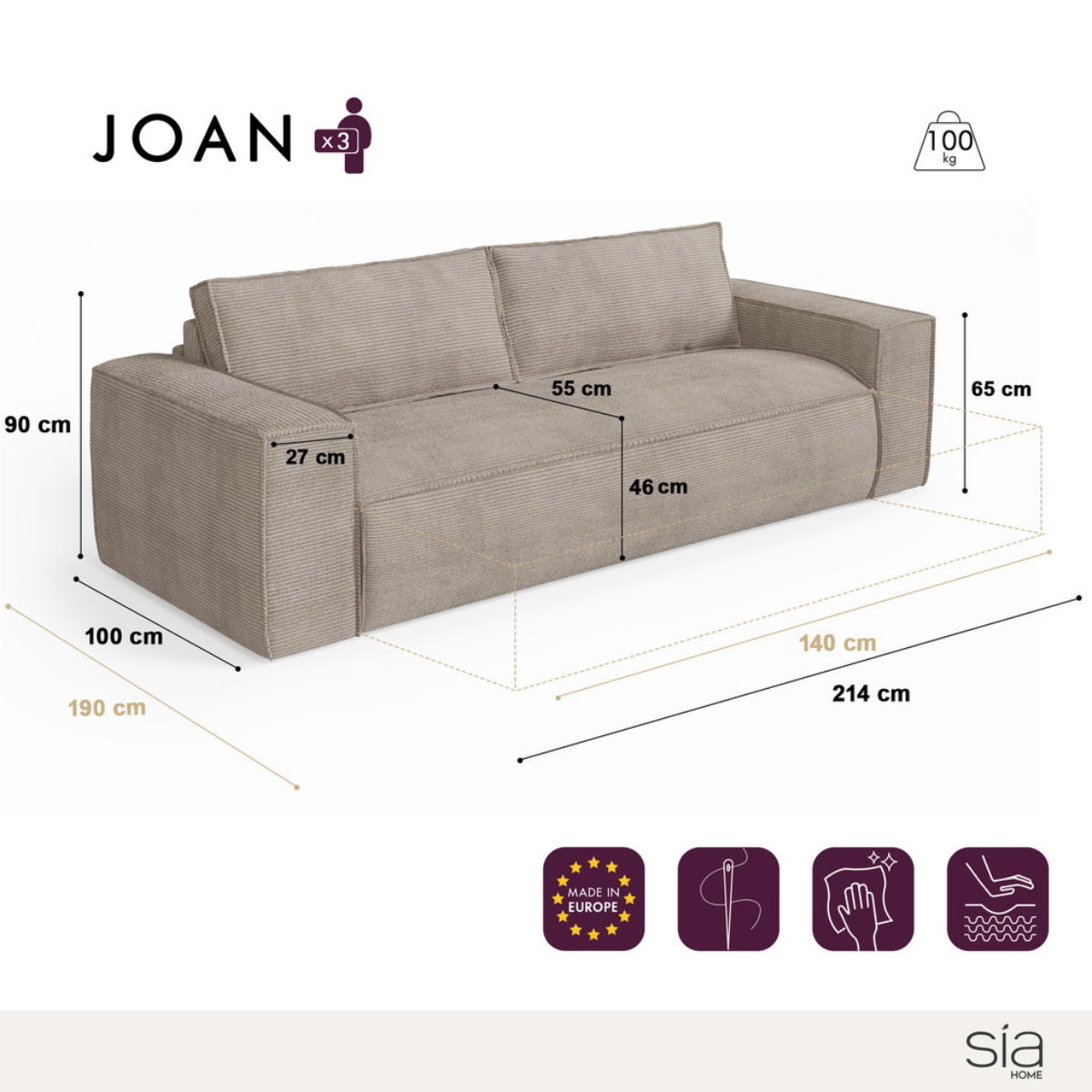 Canapé Convertible Joan