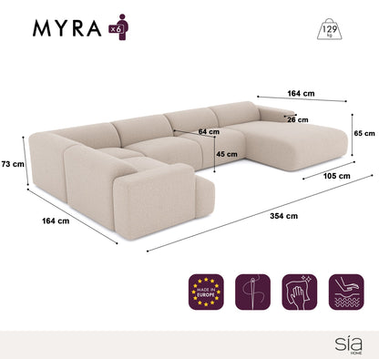 Canapé Panoramique Angle Droit Myra