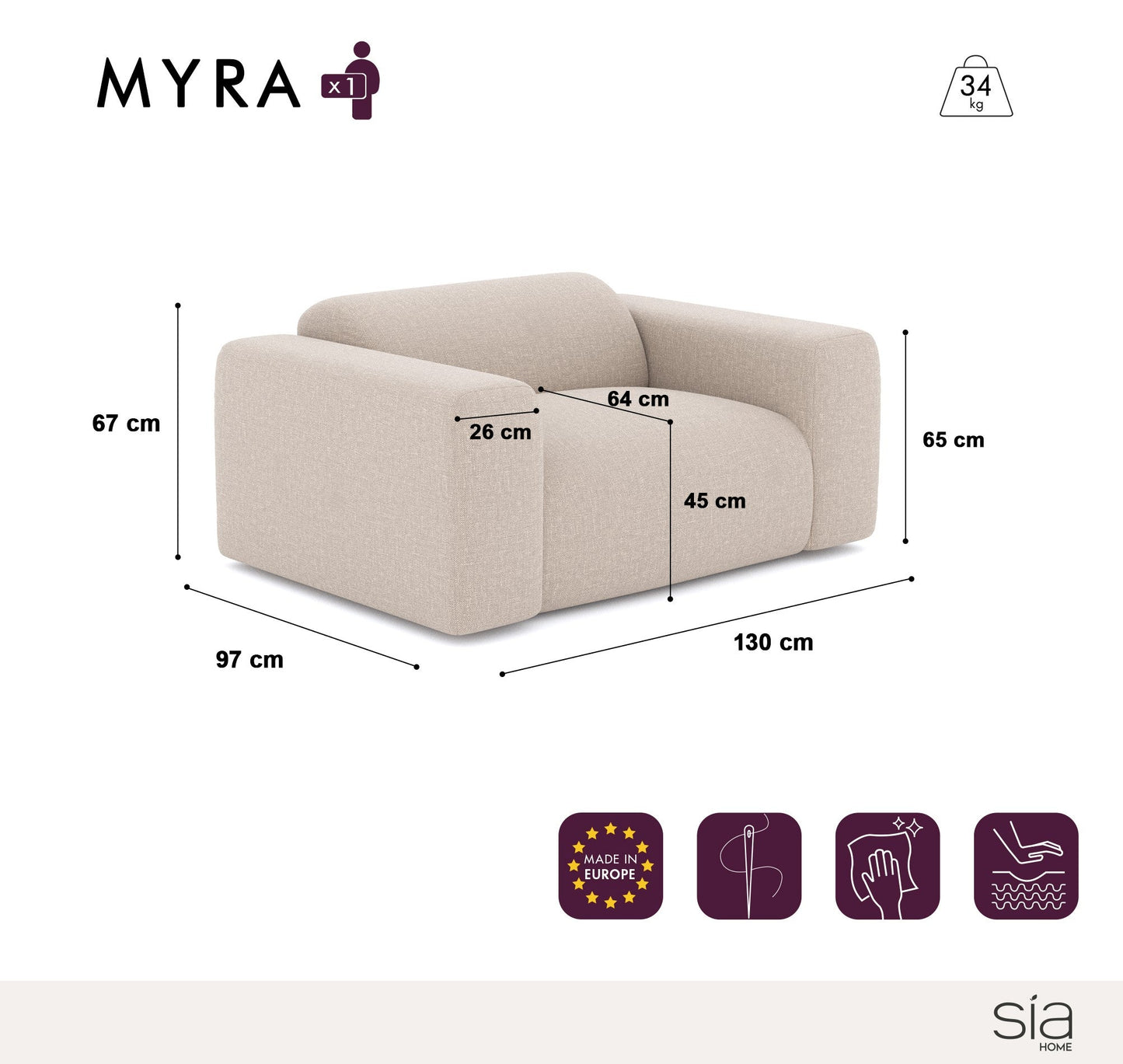 Fauteuil Myra