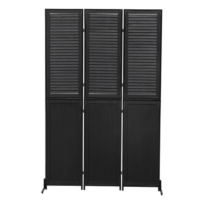 3 Panel Room Dividers and Folding Privacy Screen Natural Wooden Room Partitions 6ft Wall Divider for Room Separation