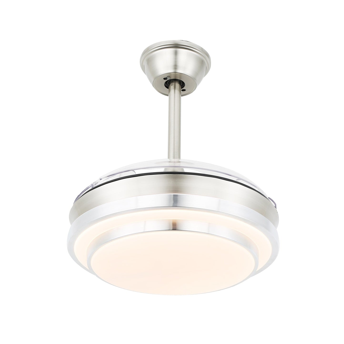 Bella Depot 36 Modern Retractable Ceiling Fan with Led Light, 6-Speed Reversible Blades with Remote