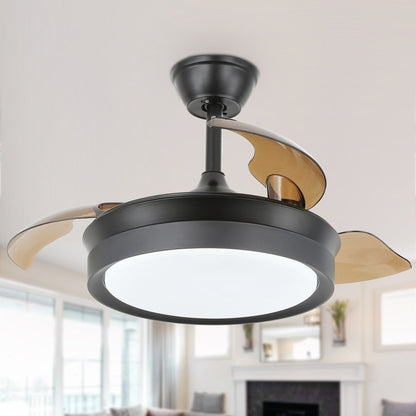 Bella Depot 36 Modern Retractable Ceiling Fan with Led Light, 6-Speed Reversible Blades with Remote