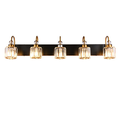 Chrome/ Black/ Gold Modern Over Mirror Crystal Bathroom Restroom Wall Lighting Fixtures Bath Lights Vanity Light