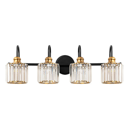 Chrome/ Black/ Gold Modern Over Mirror Crystal Bathroom Restroom Wall Lighting Fixtures Bath Lights Vanity Light