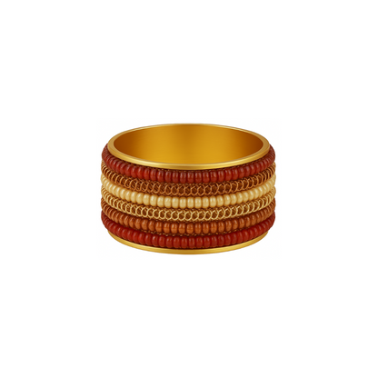 Ronds de serviette fantaisie en perles