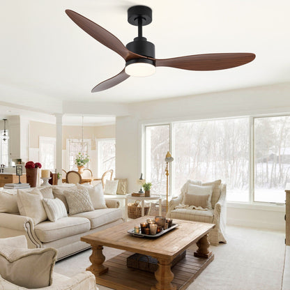 52 Inch LED Ceiling Fan with Lights Remote(3-Blade)
