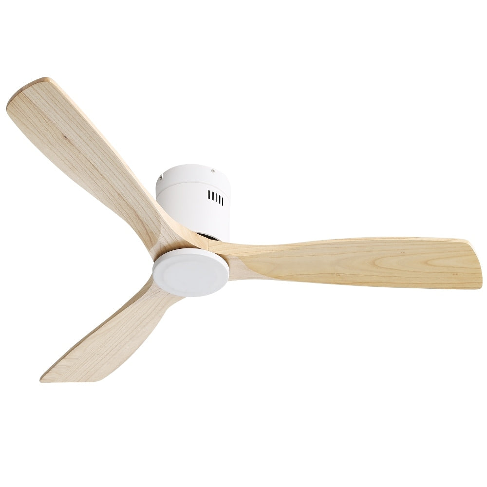 Sofucor 52 Inch Flush Mount Ceiling Fan with Remote, Reversible Motor,Integrated Light Optional