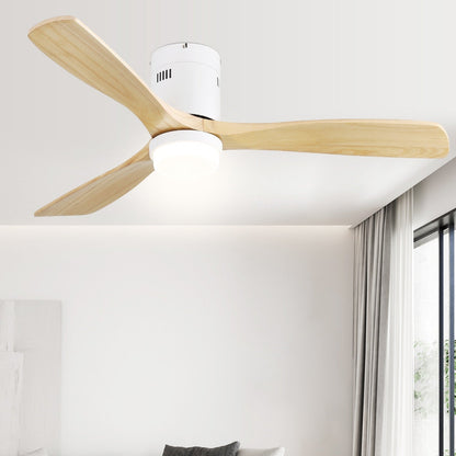 Sofucor 52 Inch Flush Mount Ceiling Fan with Remote, Reversible Motor,Integrated Light Optional