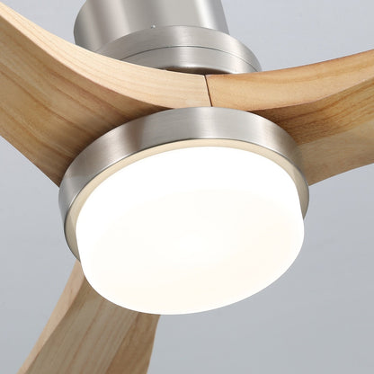 Sofucor 52 Indoor Wood Ceiling Fan Light with Remote, Integrated Light Optional