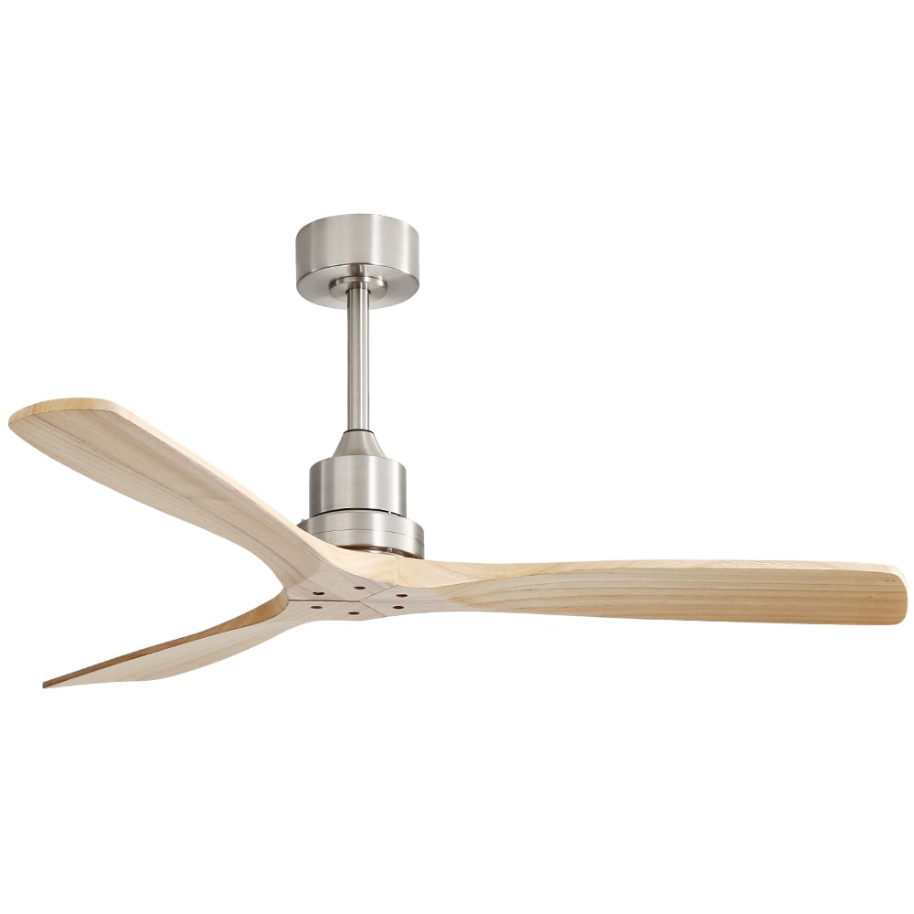 Sofucor 52 Indoor Wood Ceiling Fan Light with Remote, Integrated Light Optional