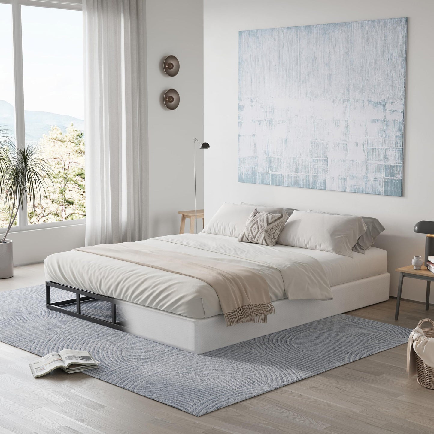 FSCHOS 7 Inch Metal Box Spring, Basics Mattress Foundation, No Legs