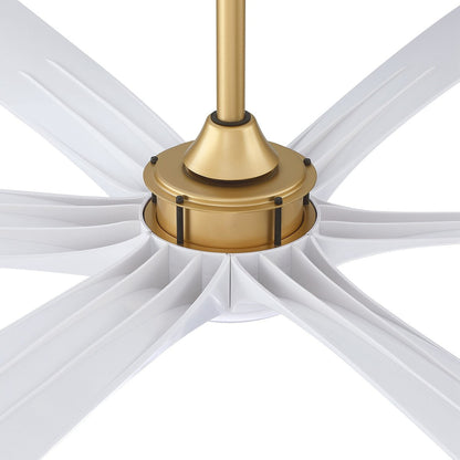 72-inch Driftwood 6-Blade Large DC Ceiling Fan with Light and Remote