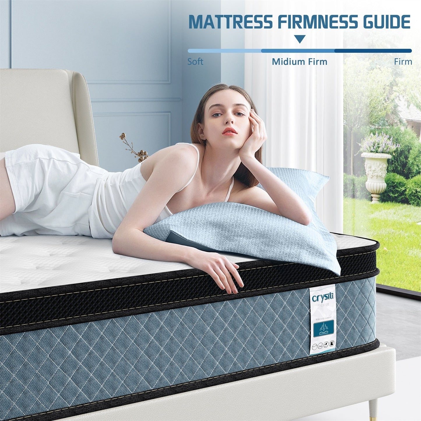 8 Cooling Medium Hybrid Memory Foam Mattress In a Box