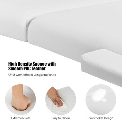 84''L Portable Massage Table Adjustable Facial Spa Bed Tattoo w/ Carry