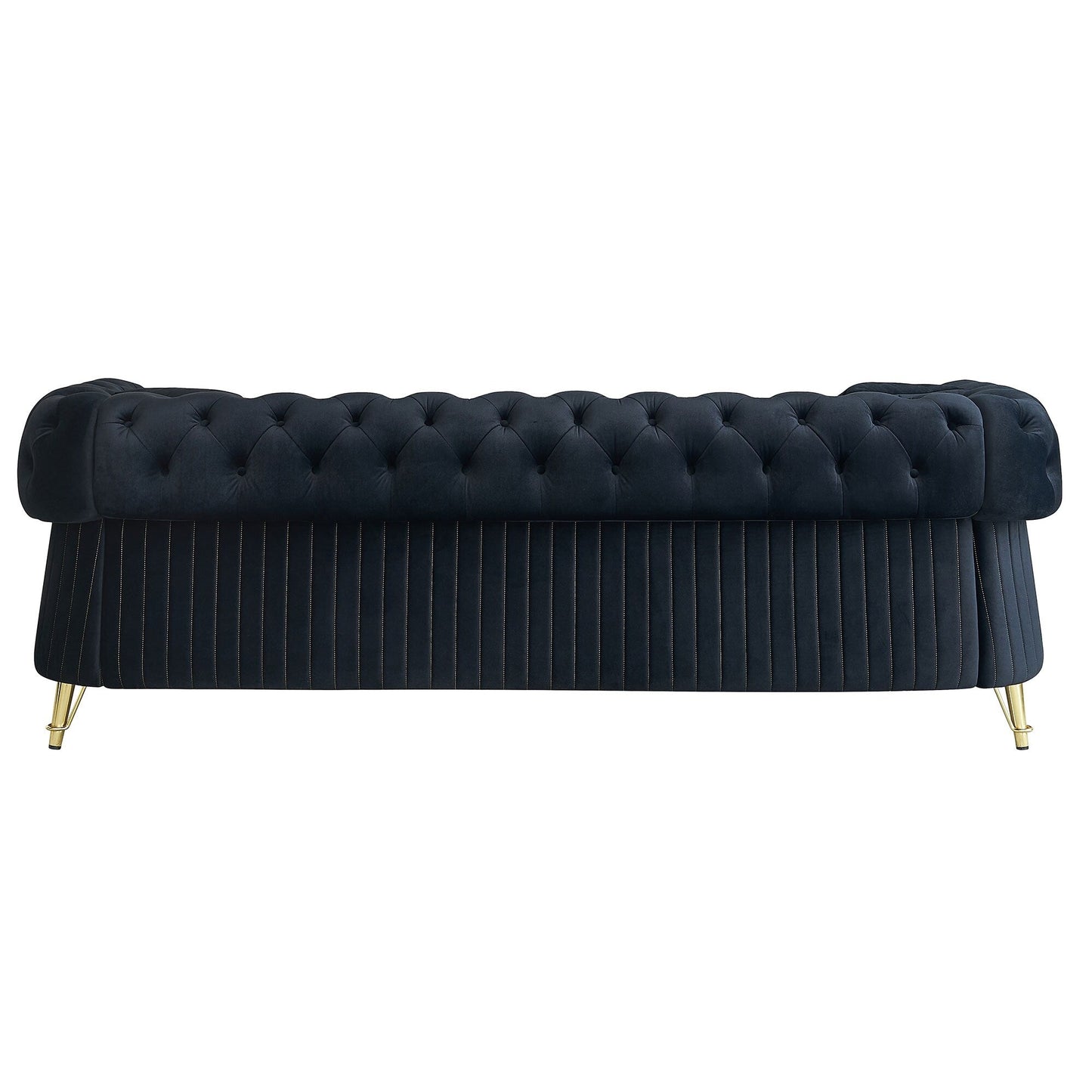 89 Velvet 3-Seater Sofa Sofa with Two Seat Cushions and Two Toss Pillows