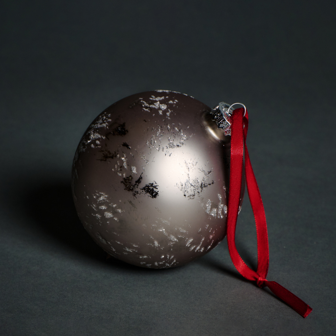 Boule de Noël Pailletée et Mate Grand Format