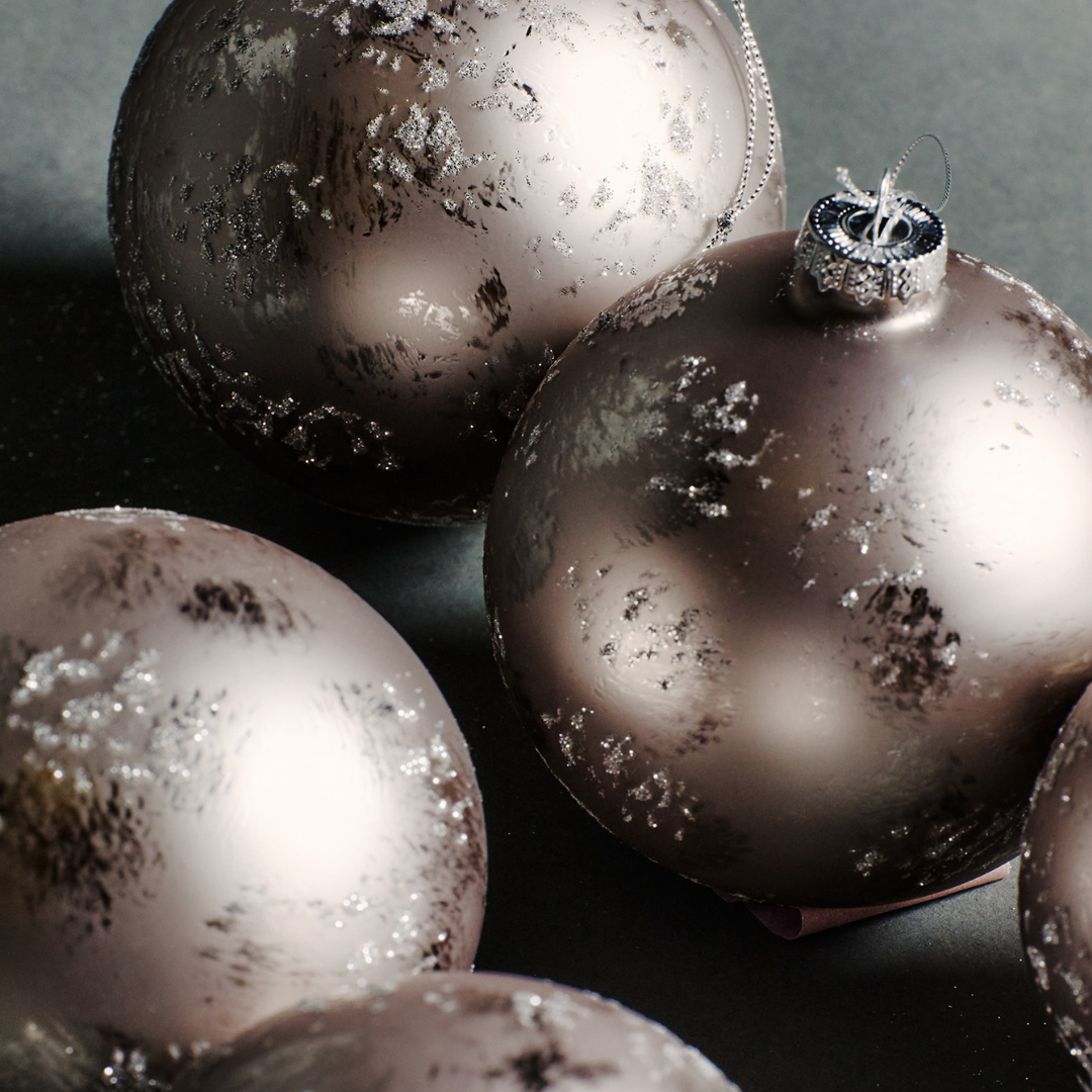 Boule de Noël Pailletée et Mate Grand Format