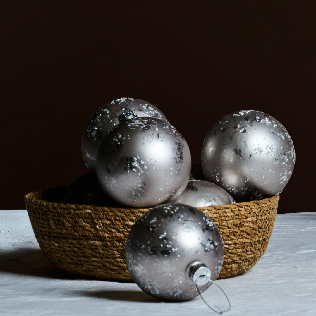 Boule de Noël Pailletée et Mate Grand Format