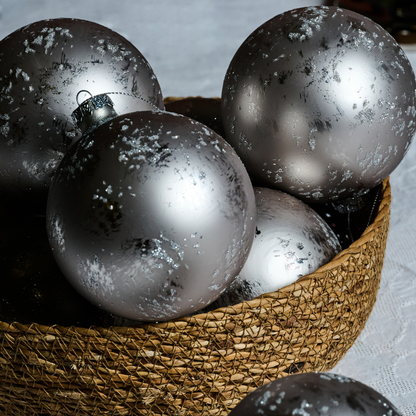 Boule de Noël Pailletée et Mate Grand Format