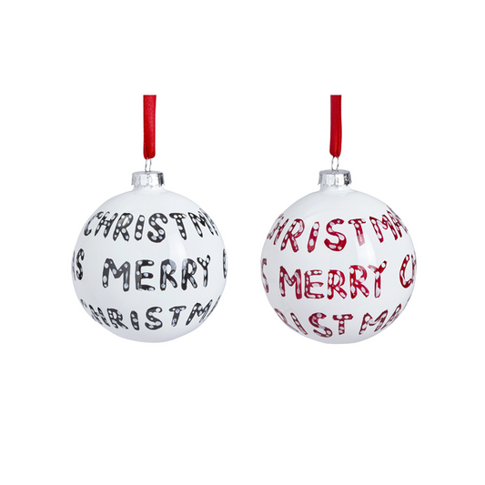 Boules de Noël Graphiques Joyeux Noël