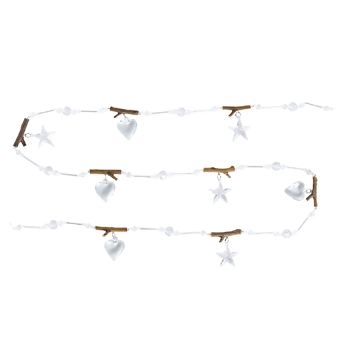 Guirlande de cœurs et d'étoiles de Noël