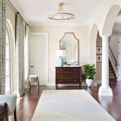 Elvira 8-Light Wagon Wheel Crystal Semi-Flush Mount