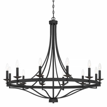 Fidenza 12-light Modern Farmhouse Empire Wagon Wheel Chandelier with UL - D40'' * H135''