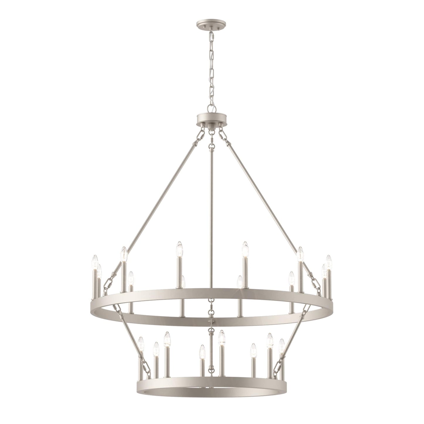 Acroma 20-light Modern Farmhouse 40In Round Wagon Wheel Chandelier with UL