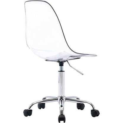 Acrylic Swivel adjustable height Armless Home office Rolling Chair