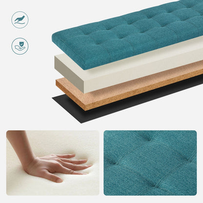 Adeco 50 Bonded Leather Storage Ottoman Bench