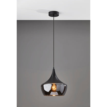 Adesso Black or Steel Eliza Pendant Lamp