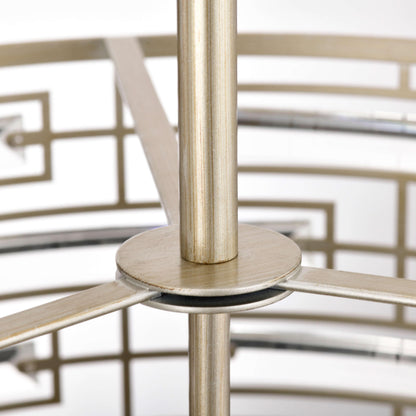 Anita Drum Shade Chandelier with Clear Glass Prism