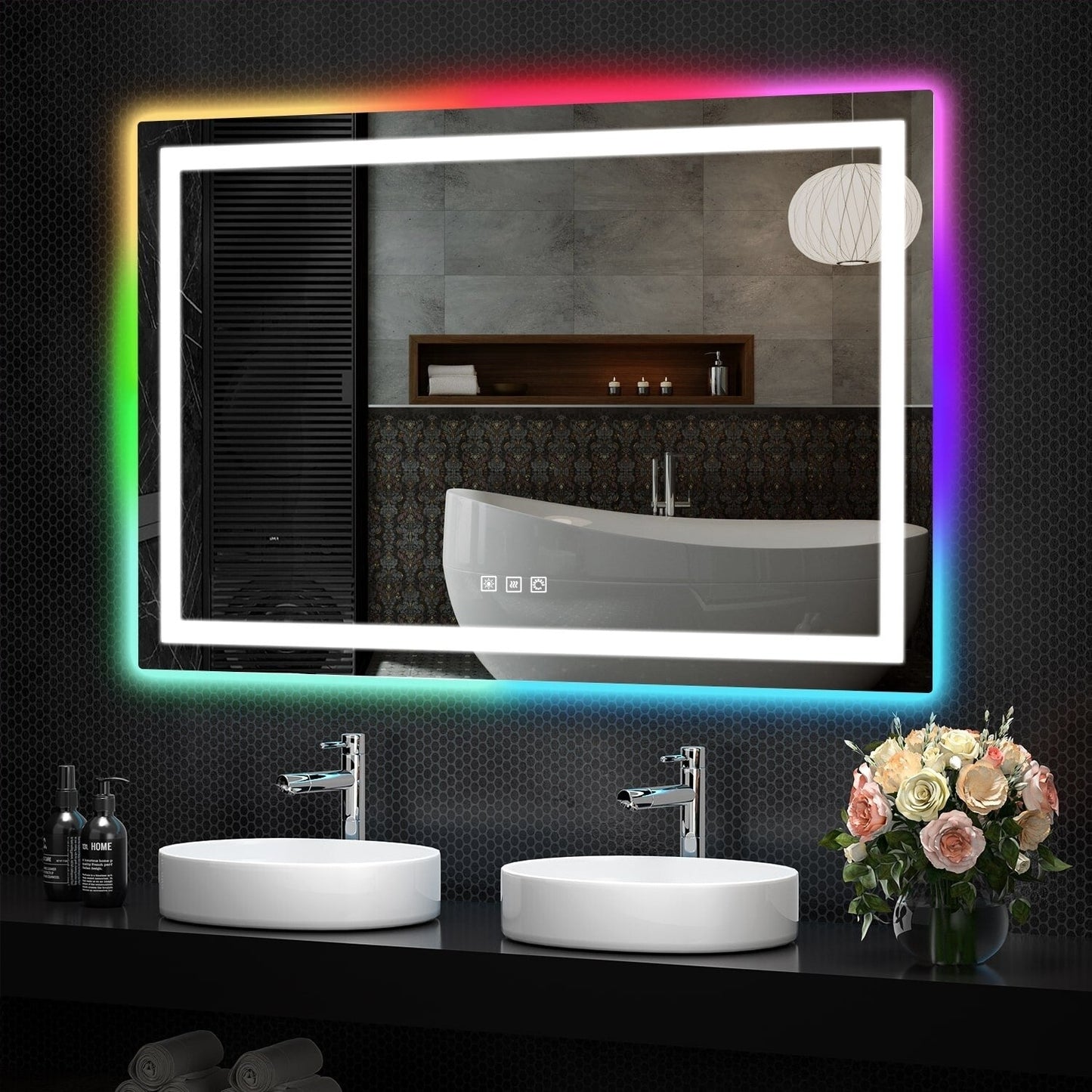 Anti-Fog RGB Backlit & LED Frontlit Bathroom Mirror