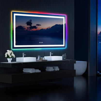 Anti-Fog RGB Backlit & LED Frontlit Bathroom Mirror