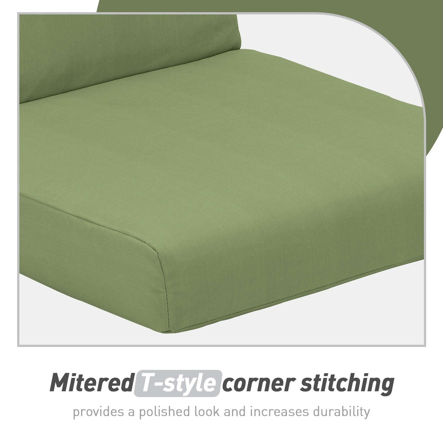 Aoodor Patio High Back Chair Cushions Set of 4, 46x21x4 Inches(Only Cushions)