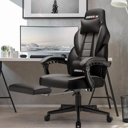 BOSSIN Racing Style Gaming Chair,300 lbs Big and Tall gamer chair High Back Computer Chair